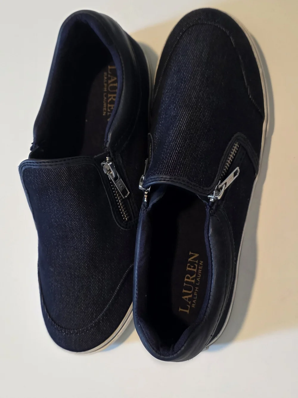 Lauren Ralph Lauren Men’s Navy Slip-On Sneakers